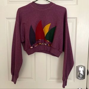Vintage Purple Cropped Sweatshirt from UO